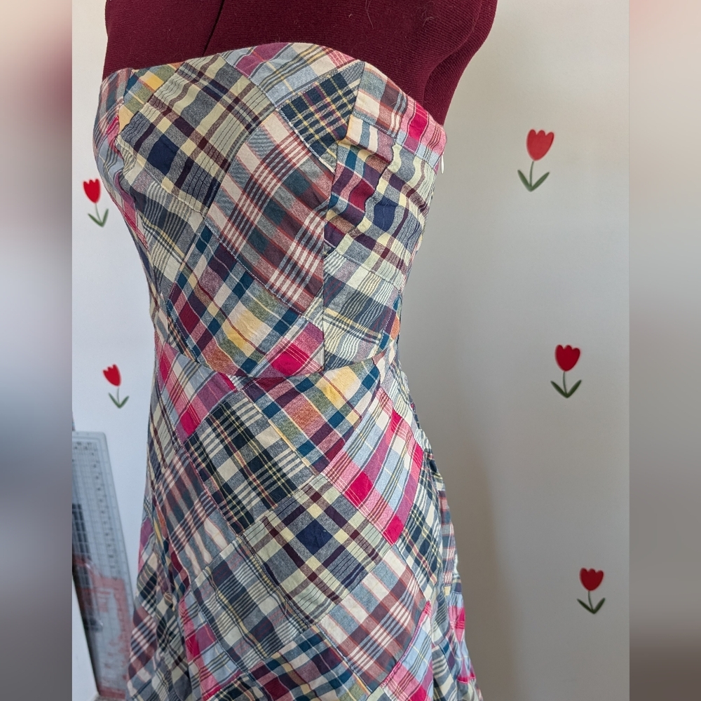 Vintage American Eagle Plaid Sleeveless Women’s Dress